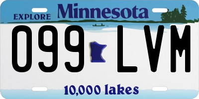 MN license plate 099LVM