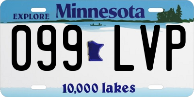 MN license plate 099LVP