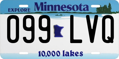 MN license plate 099LVQ