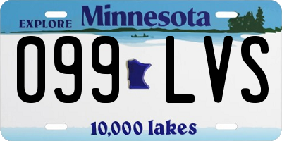 MN license plate 099LVS