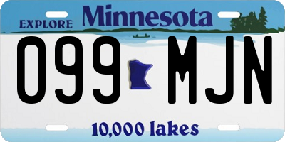 MN license plate 099MJN