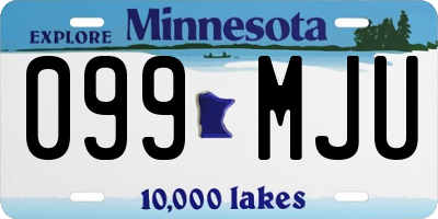 MN license plate 099MJU