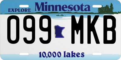 MN license plate 099MKB