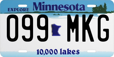 MN license plate 099MKG