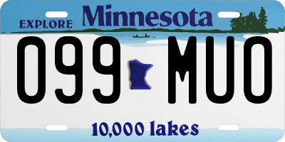 MN license plate 099MUO