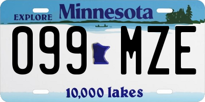 MN license plate 099MZE