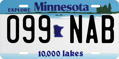 MN license plate 099NAB