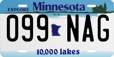 MN license plate 099NAG