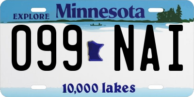 MN license plate 099NAI