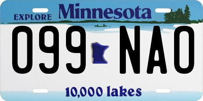 MN license plate 099NAO