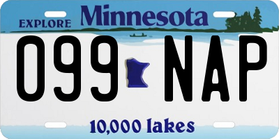 MN license plate 099NAP
