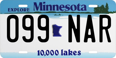 MN license plate 099NAR