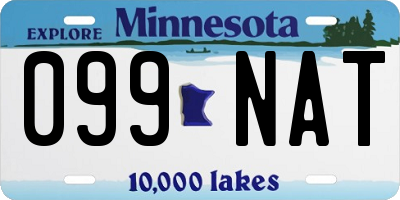 MN license plate 099NAT