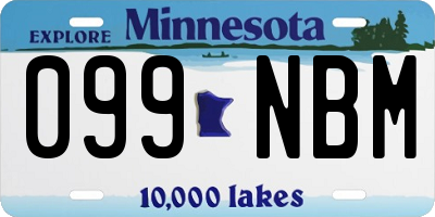 MN license plate 099NBM