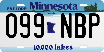 MN license plate 099NBP