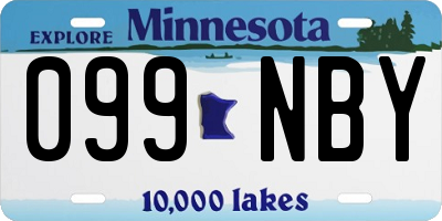 MN license plate 099NBY