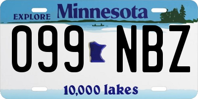 MN license plate 099NBZ