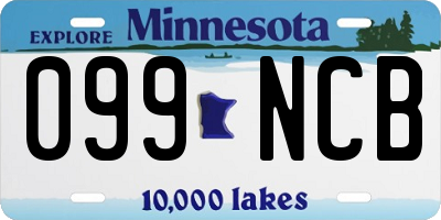 MN license plate 099NCB