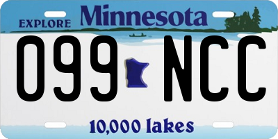 MN license plate 099NCC