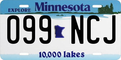 MN license plate 099NCJ