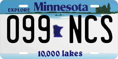 MN license plate 099NCS