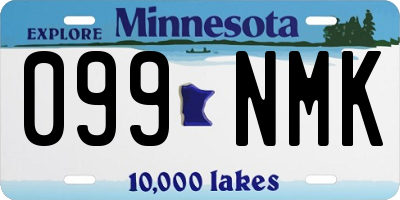 MN license plate 099NMK