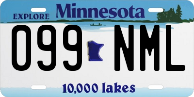 MN license plate 099NML