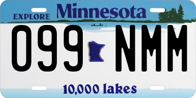 MN license plate 099NMM
