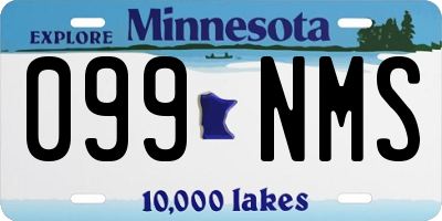 MN license plate 099NMS