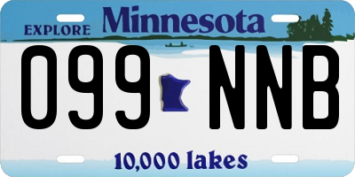 MN license plate 099NNB