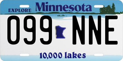 MN license plate 099NNE