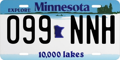 MN license plate 099NNH