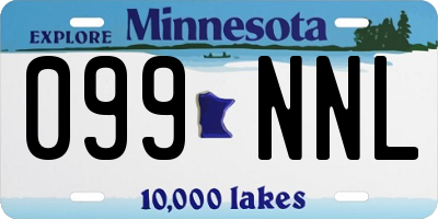 MN license plate 099NNL