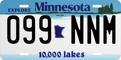 MN license plate 099NNM