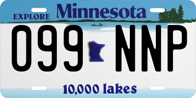 MN license plate 099NNP