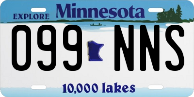 MN license plate 099NNS