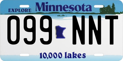 MN license plate 099NNT