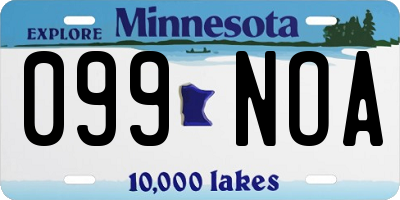 MN license plate 099NOA