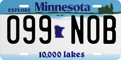 MN license plate 099NOB