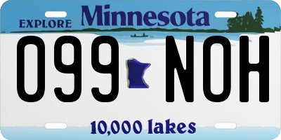 MN license plate 099NOH