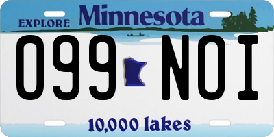 MN license plate 099NOI