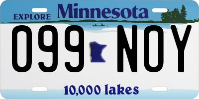 MN license plate 099NOY