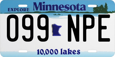 MN license plate 099NPE