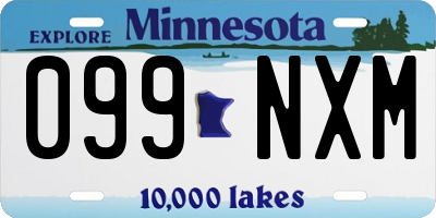 MN license plate 099NXM