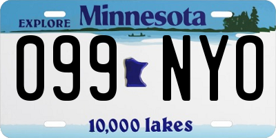 MN license plate 099NYO