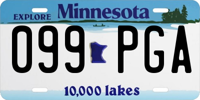 MN license plate 099PGA