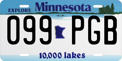 MN license plate 099PGB