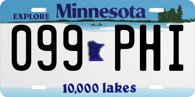 MN license plate 099PHI