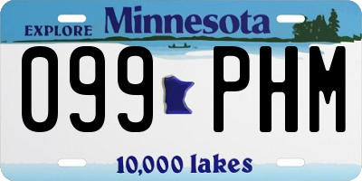 MN license plate 099PHM