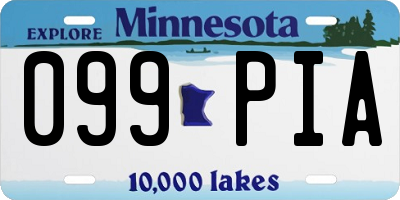 MN license plate 099PIA